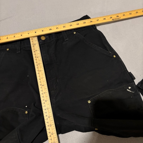 Carhartt Double Knees Pants Mens 32x32 Black Carpenter Loose Fit USA B01 BLK - Picture 2 of 8